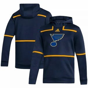 New Mens Adidas St. Louis Blues Hoodie Pullover